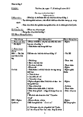 Giáo án Âm nhạc Lớp 2 - Chương trình cả năm - Năm học 2015-2016